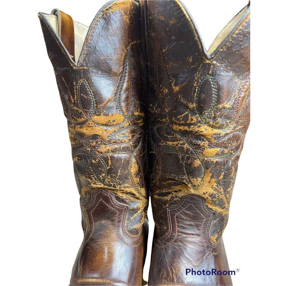 Other × Vintage Cowboy Brown boots distress - image 5