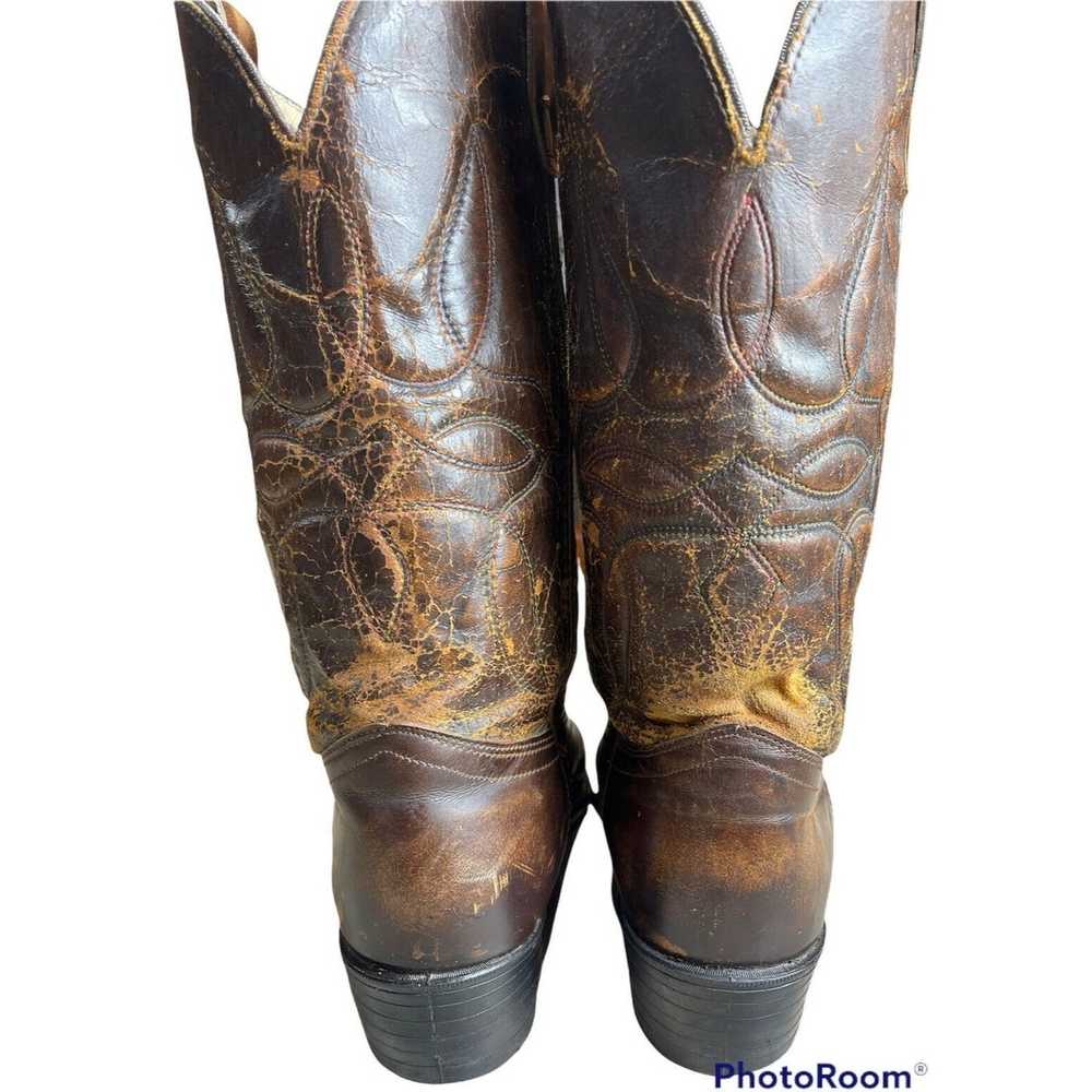 Other × Vintage Cowboy Brown boots distress - image 6