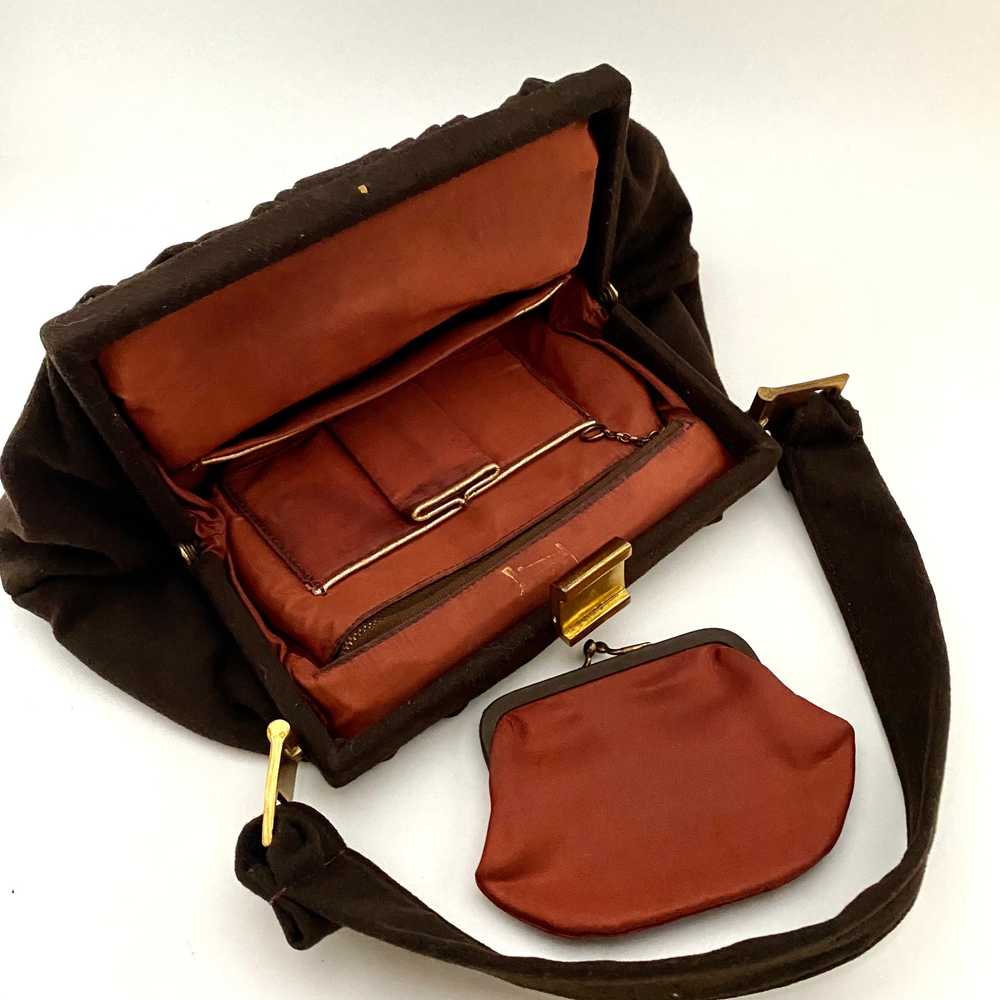 1940s Ingber Brown Handbag - image 4