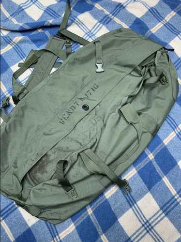 VINTAGE OLD ALBANIA MILITARY SOLDIER GREEN BAG BACKPACK RUCKSACK-40 CM X  37CM-RR