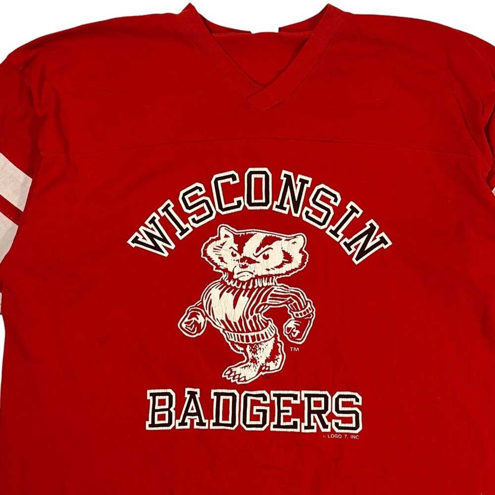Logo 7 × Ncaa × Vintage 90s Wisconsin Badgers Shi… - image 2