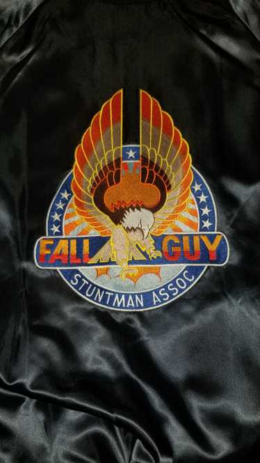 the fall guy vintage deadstock crew satin jacket l