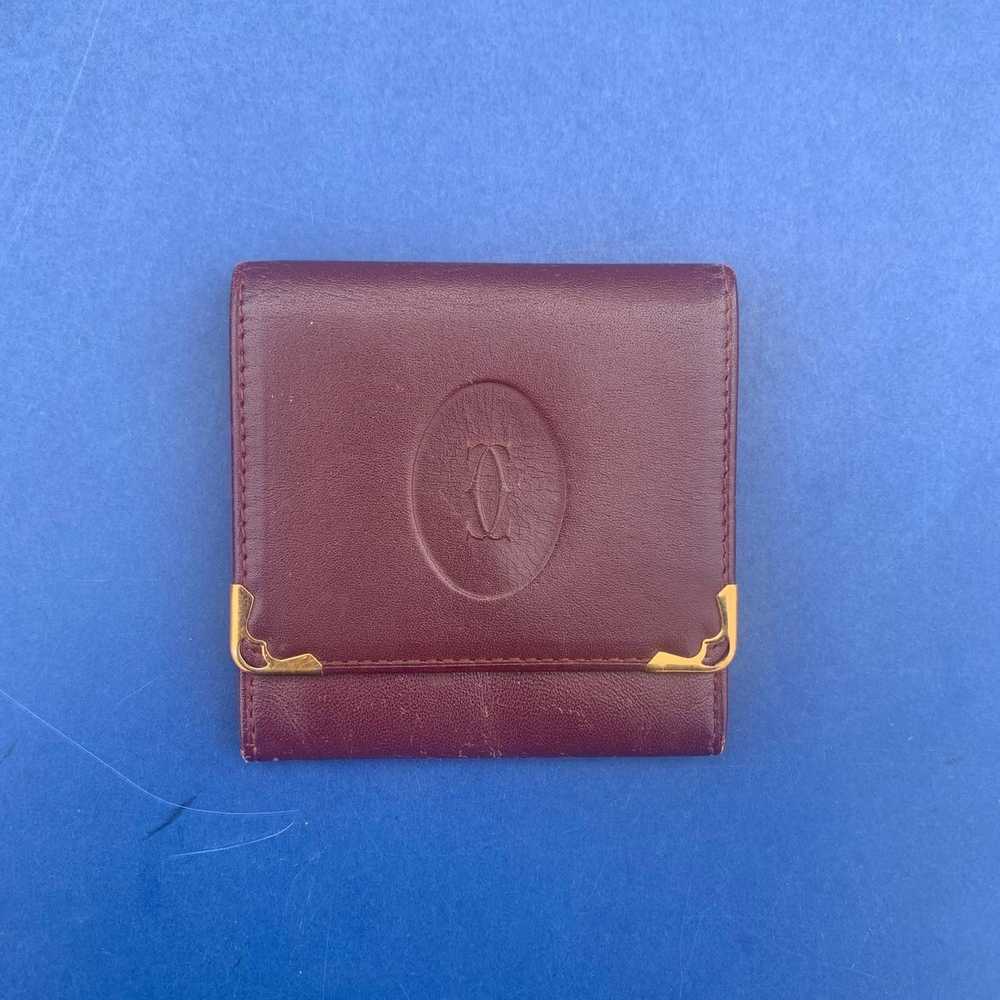 Cartier Cartier Red Leather Coin Wallet - image 1