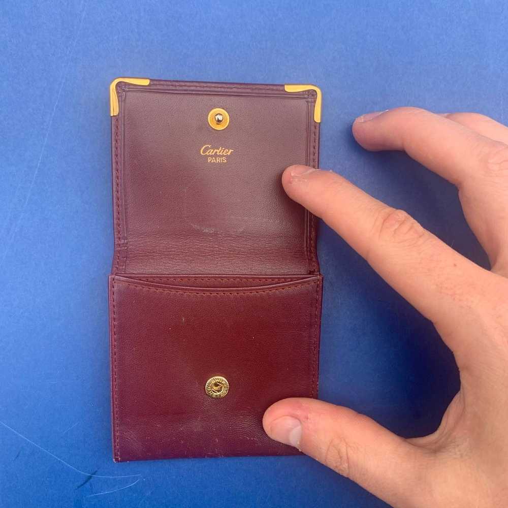 Cartier Cartier Red Leather Coin Wallet - image 2