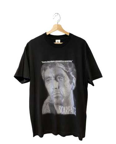 Vintage 90s Scarface Single Stitch Black T Shirt Movie XL 海外 即決-