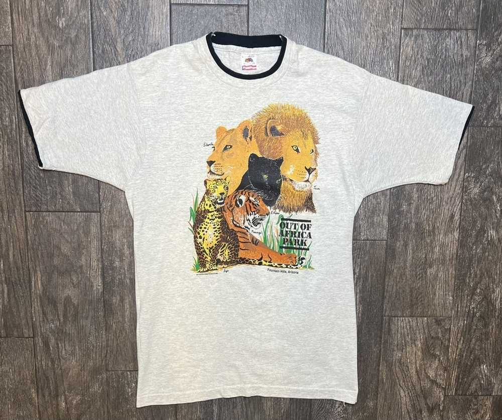 Vintage 1989 Out of Africa Park zoo tee Large - image 1