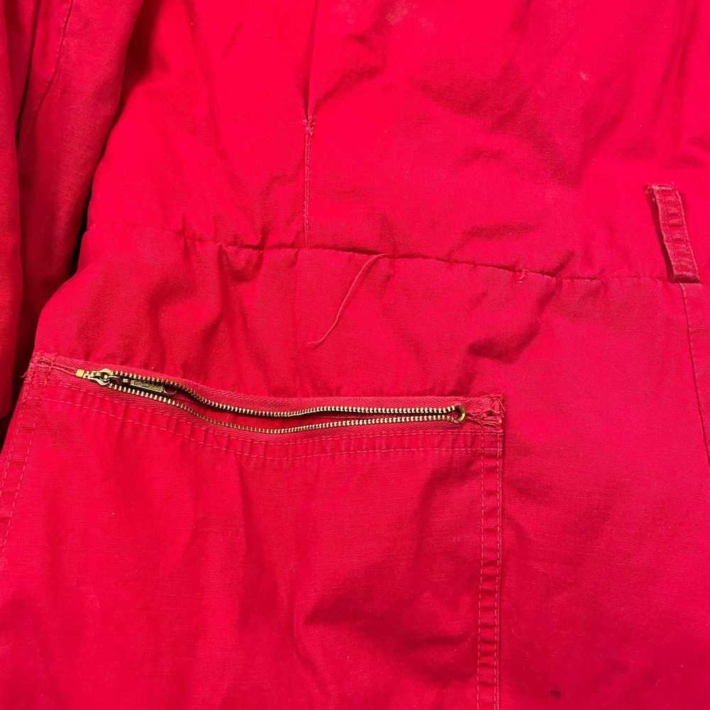 Vintage 50s Quilted Insulated Red Coverall Jumpsu… - image 9