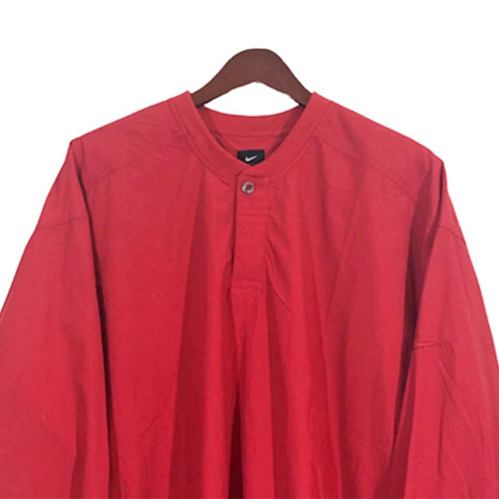 Nike NIKE Button Up Red Sweatshirt Size L - image 2