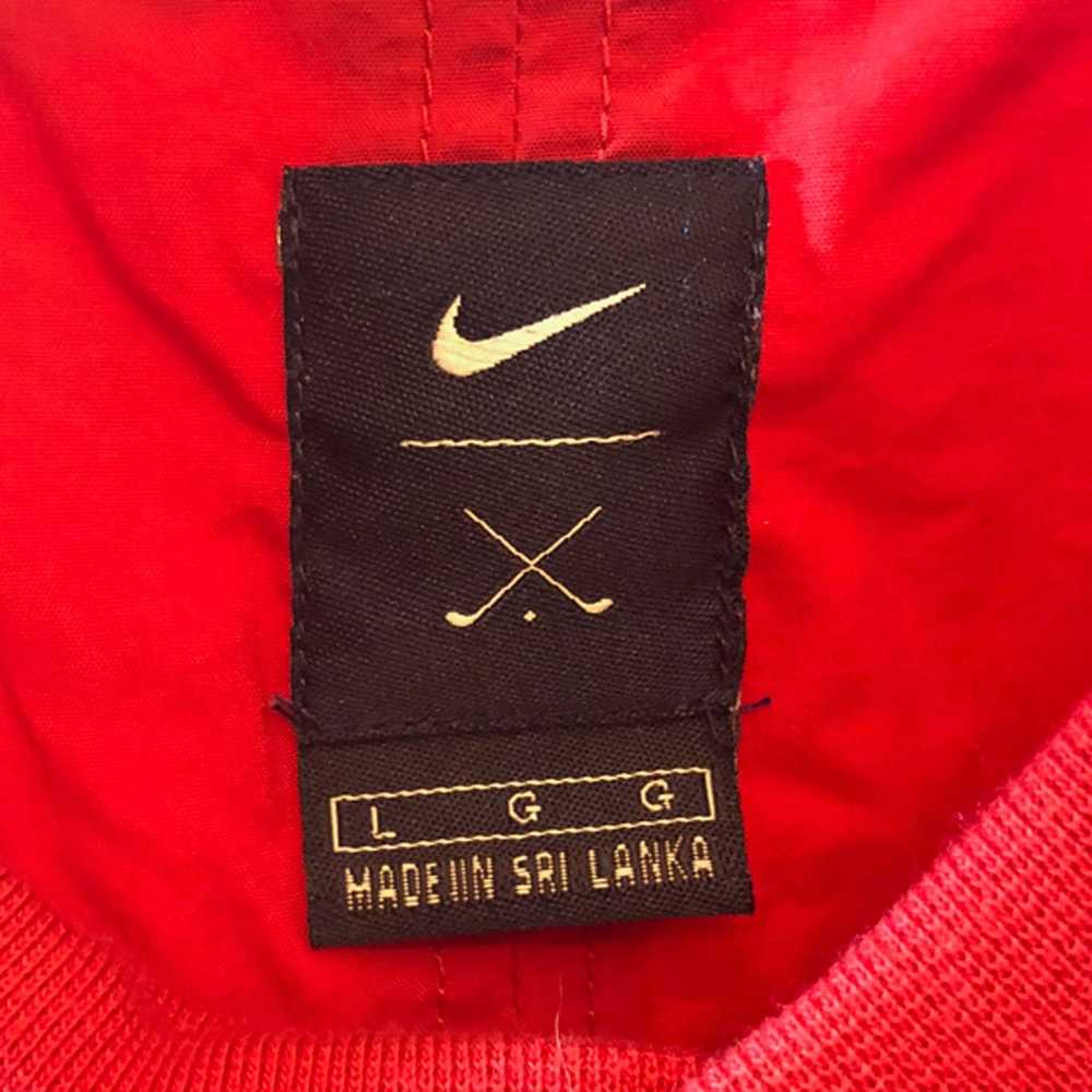 Nike NIKE Button Up Red Sweatshirt Size L - image 4