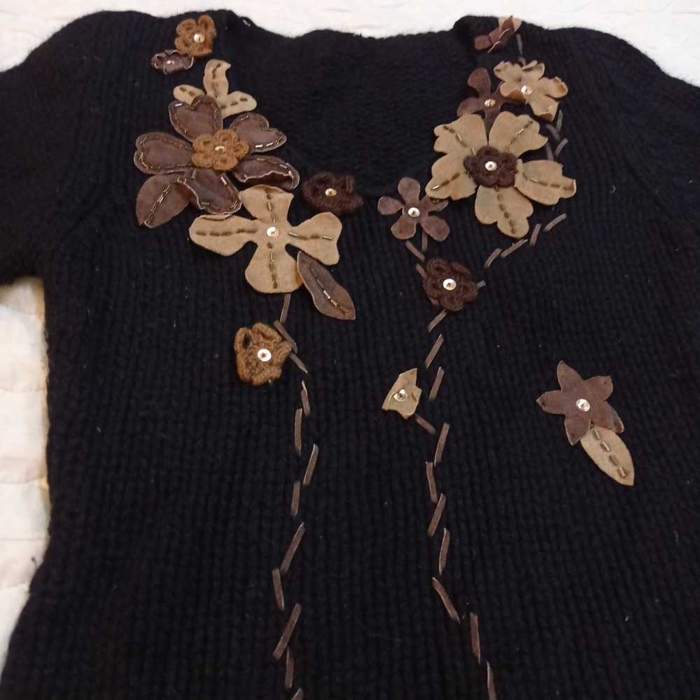 Aran Isles Knitwear × Custom × Streetwear Flowers… - image 2