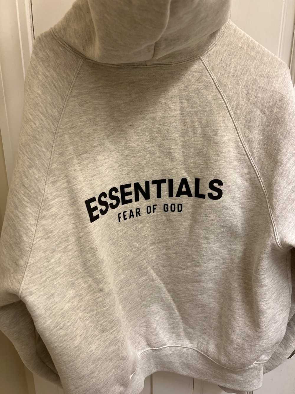 Fear Of God Essentials Light Heather Oatmeal Hoodie Size S