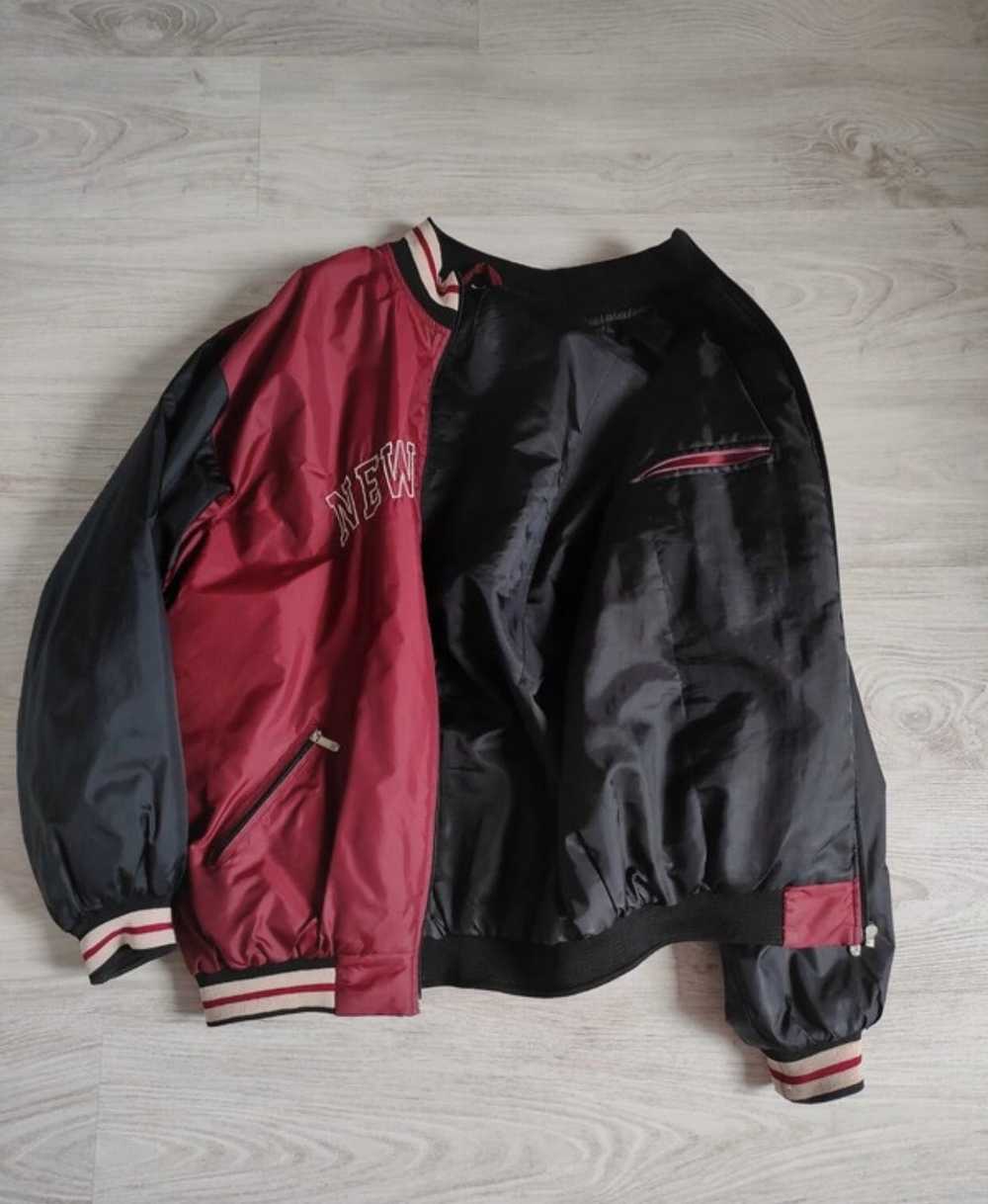 Vintage Nike NY Yankees Black Leather & Wool Varsity Jacket Bomber  Letterman 2XL