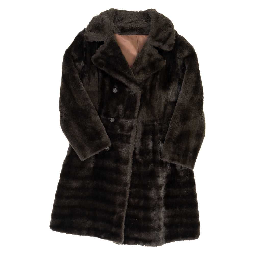 LONG DOUBLE BREASTED FUR COAT - image 1
