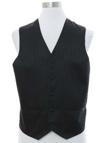 1990's Umo Lorenzo Mens Black Suit Vest