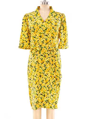 Yves Saint Laurent Floral Silk Dress