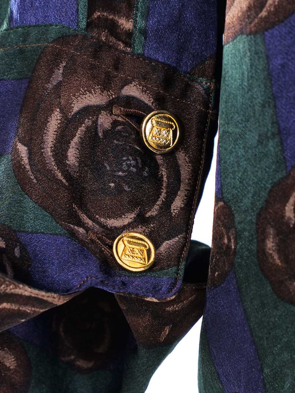 Chanel Rose Printed Silk Blouse - image 2