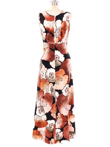 Pierre Cardin Printed Velvet Tank Dress