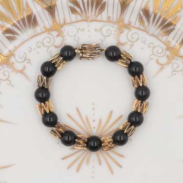 Onyx and Gold Bracelet c1980