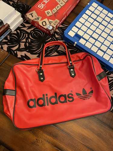 Adidas × Bag × Vintage Vintage 80s Adidas Red Leat