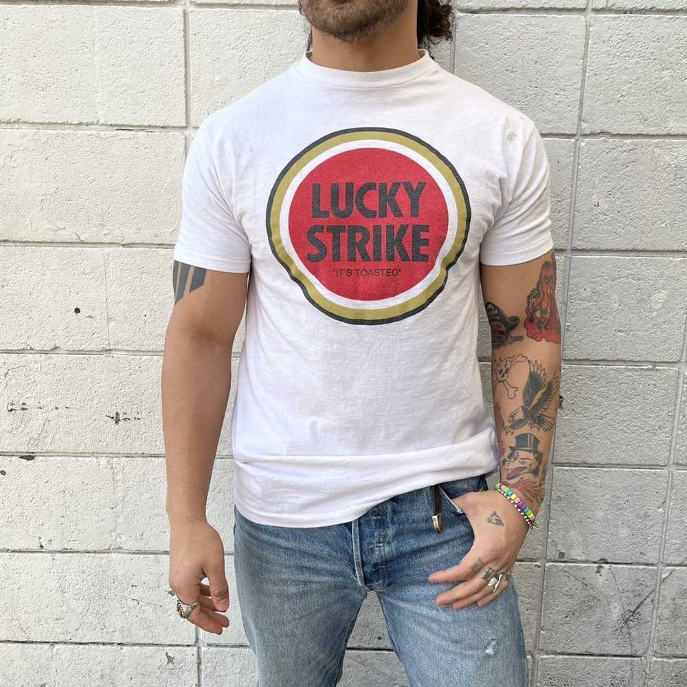 Vintage Lucky Strike Cigarettes Tee Shirt - image 1