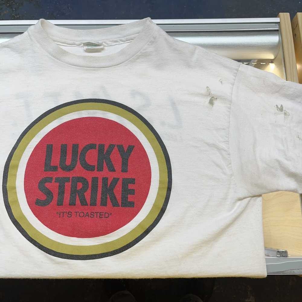 Vintage Lucky Strike Cigarettes Tee Shirt - image 3