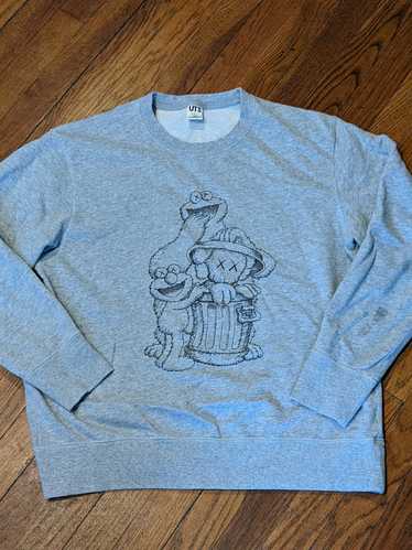 Kaws × Streetwear Kaws Sesame Street Gray Sweatsh… - image 1