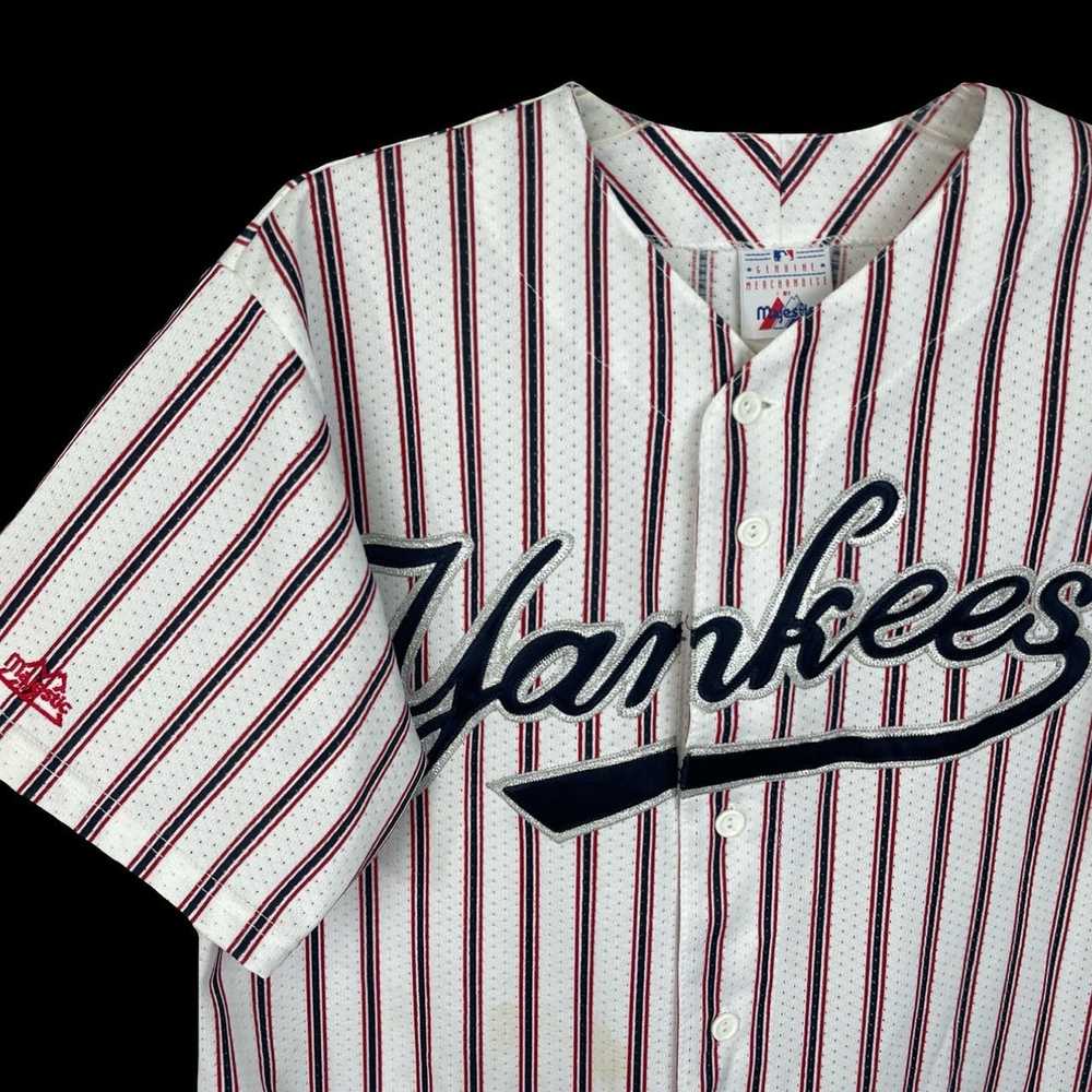 Vintage 90s Atlanta Braves Pin Stripe Baseball Jersey Majestic Mens XL USA  RARE