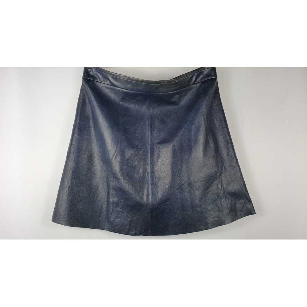 Brunello Cucinelli Leather mid-length skirt - image 3