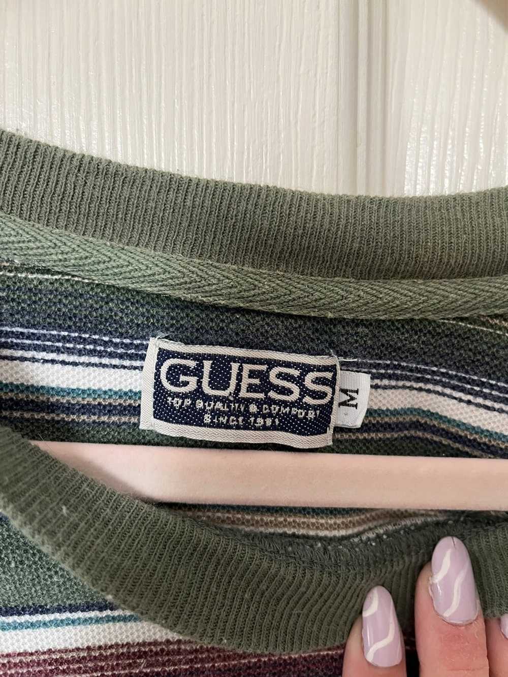 Guess × Vintage Striped Long Sleeve Guess Jeans S… - image 3
