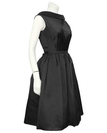 Norman Norell Black Satin Dress