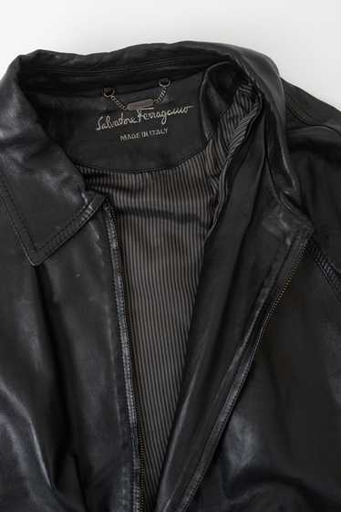 1980s Ferragamo Leather Bomber Jacket