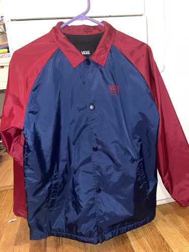 Vtg 90s Vans outlet spell out coach jacket snap on button skateboard clothing L size