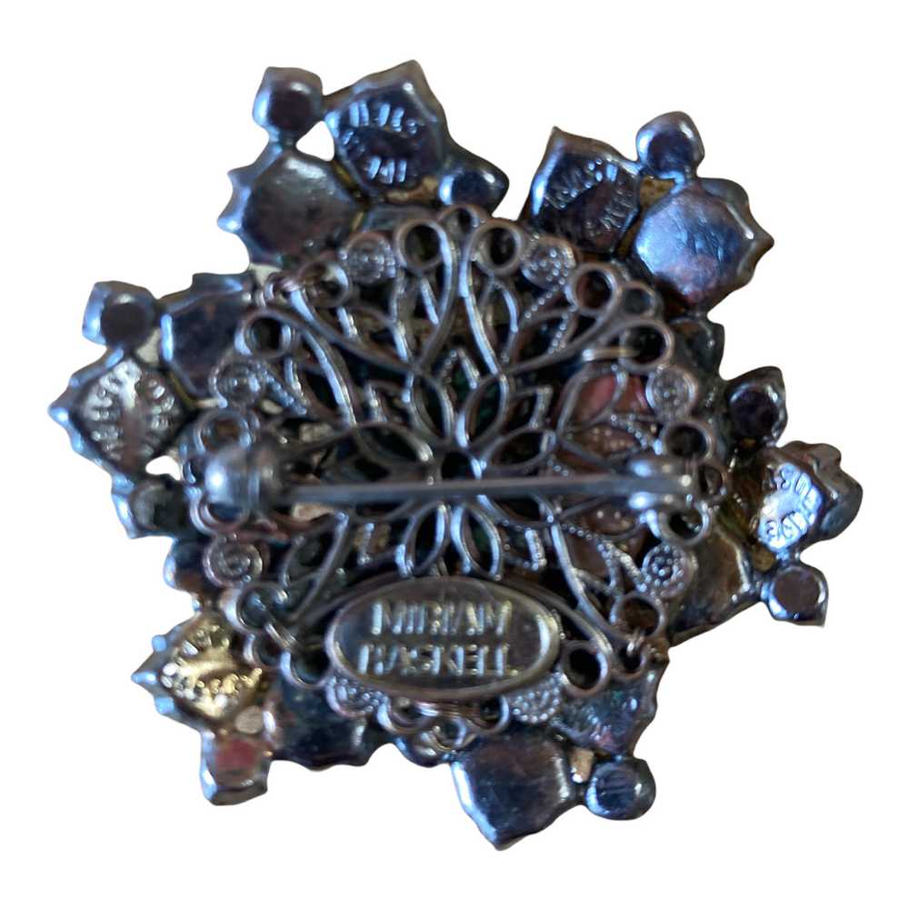 Miriam Haskell Clear Rhinestone Broach - image 2