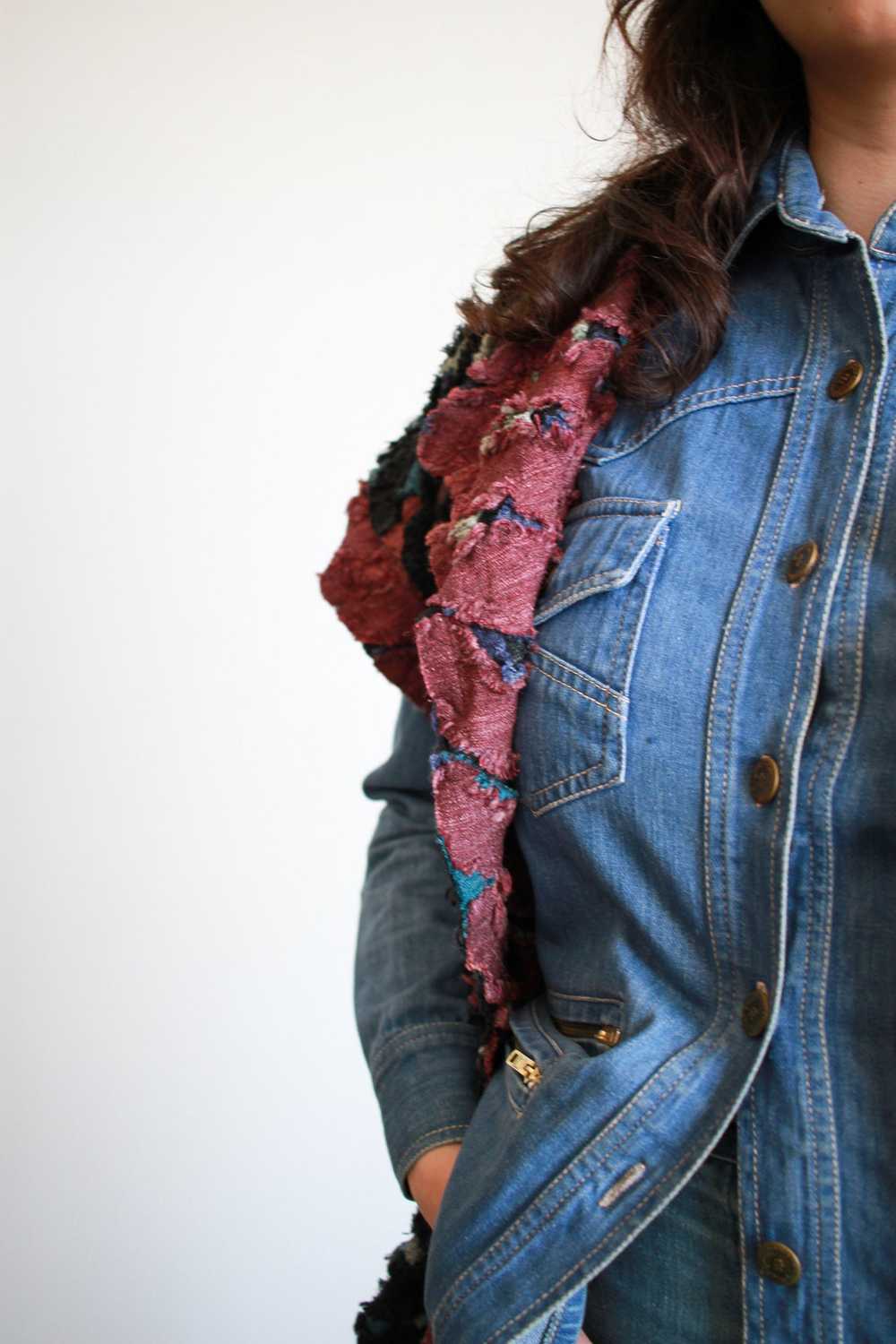 1980s Frayed Multicolor Woven Jacket - image 8