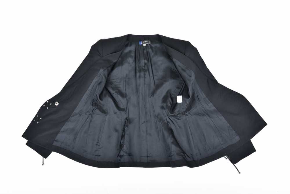 Black Tergal Tuxedo Jacket by Claude Montana Circ… - image 2