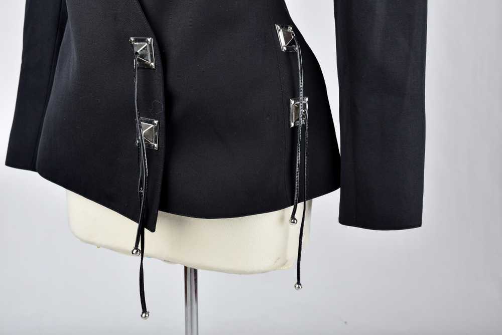 Black Tergal Tuxedo Jacket by Claude Montana Circ… - image 5