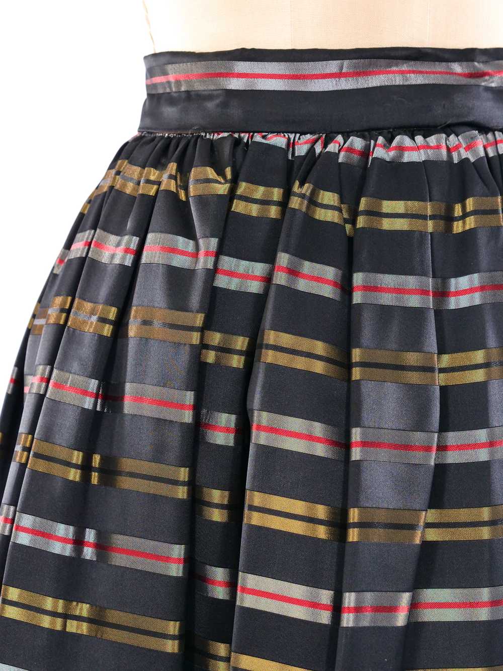 Victor Costa Ribbon Striped Maxi Skirt - image 2