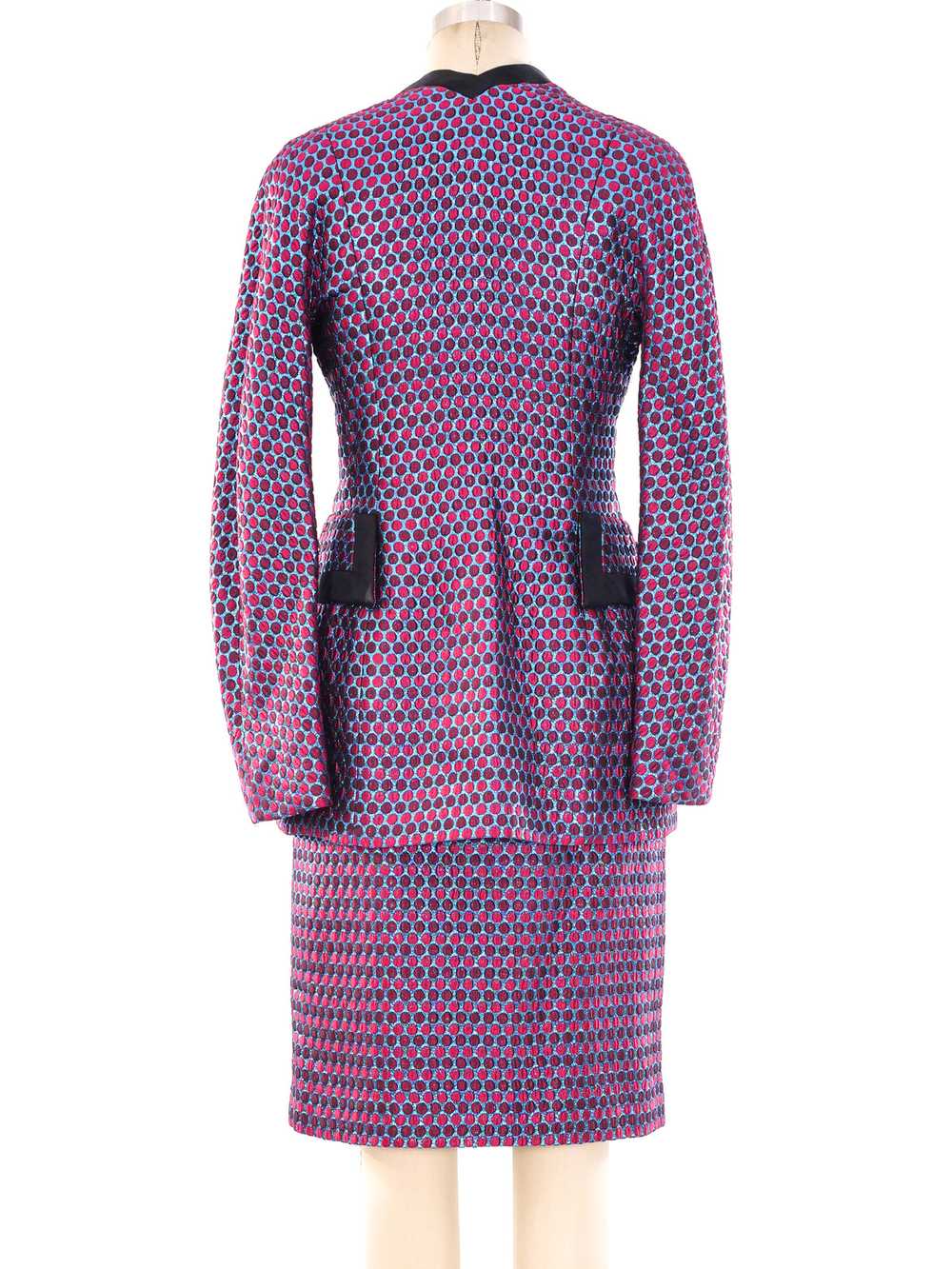 Galanos Tailored Iridescent Brocade Skirt Suit - image 3