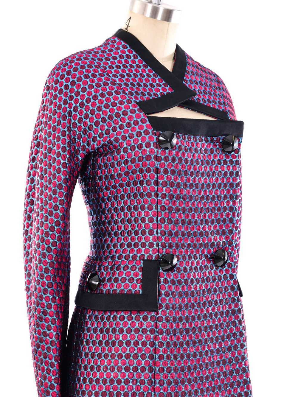 Galanos Tailored Iridescent Brocade Skirt Suit - image 4