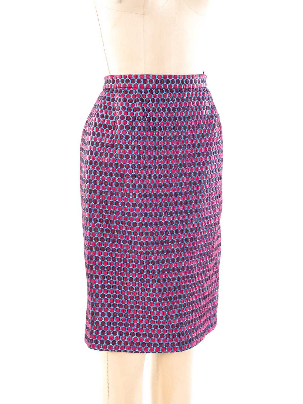 Galanos Tailored Iridescent Brocade Skirt Suit - image 6