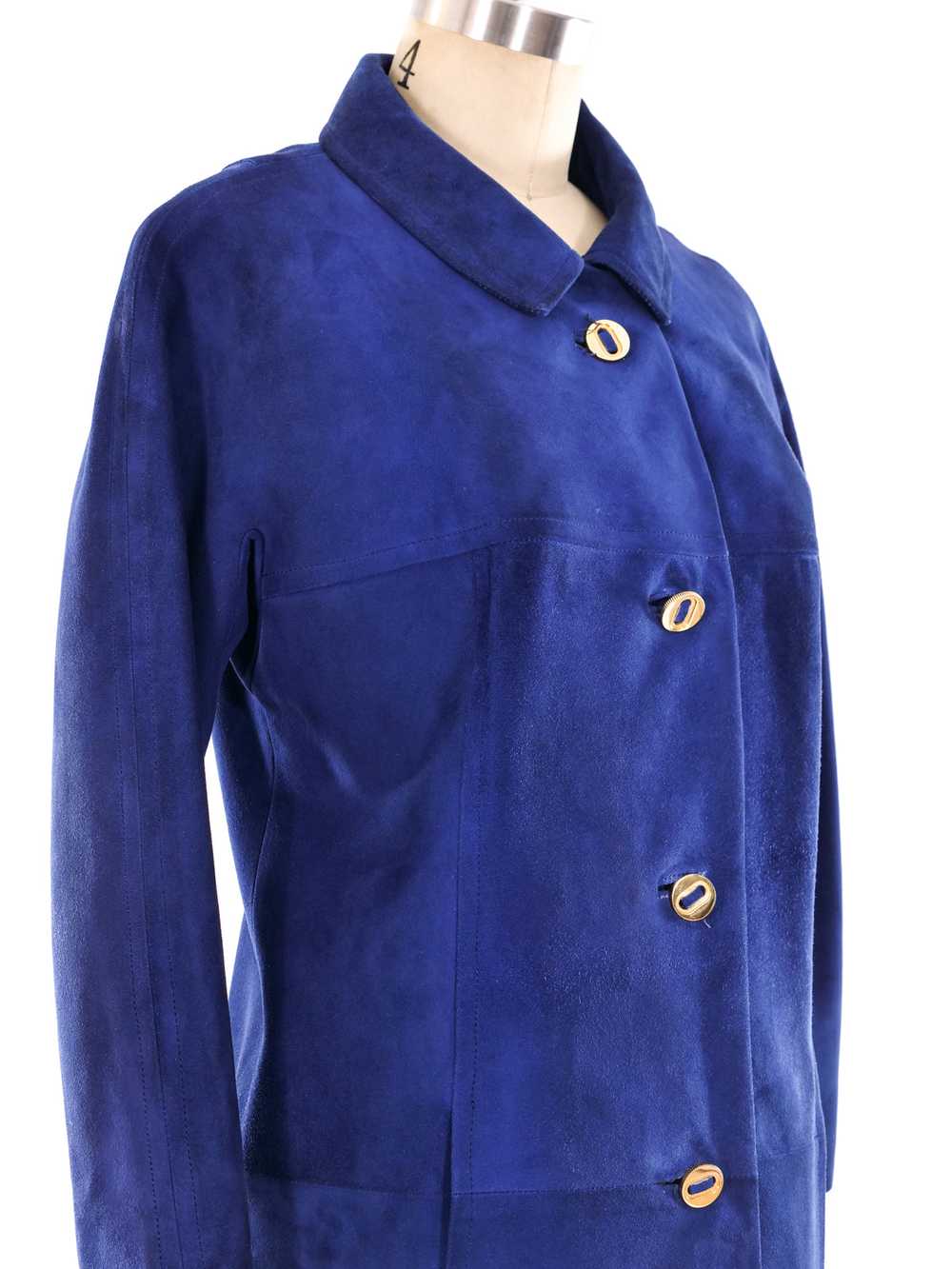 Loewe Blue Suede Jacket - image 2