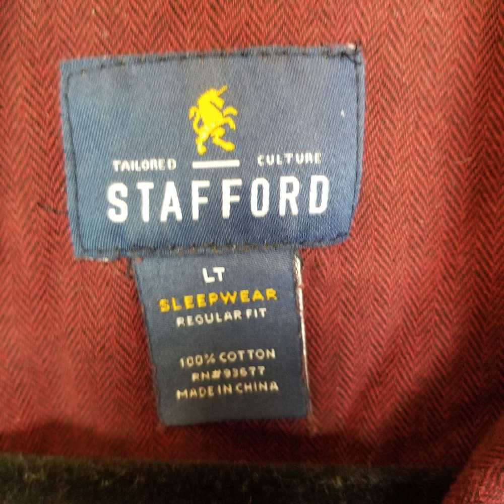Stafford Stafford Mens LT Red 2-Pice Flannel Paja… - image 6