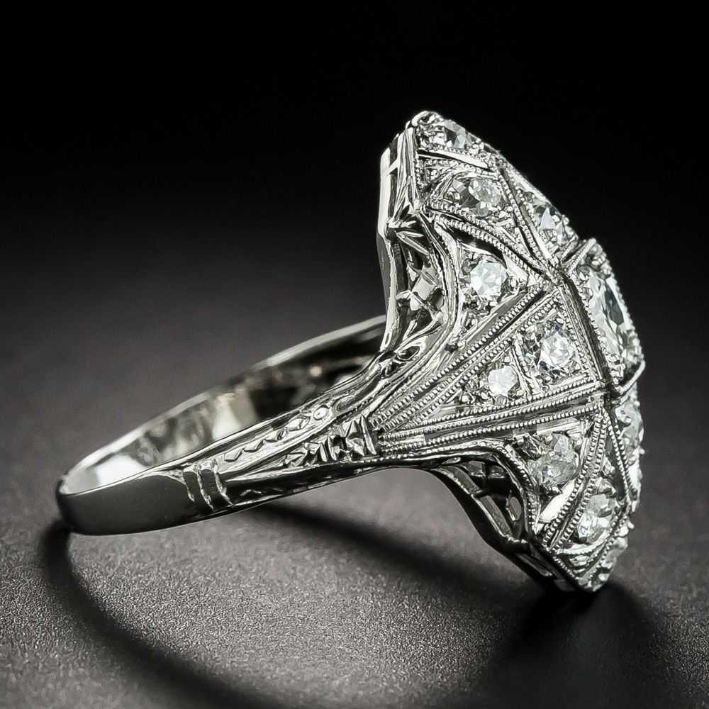 Art Deco Diamond Dinner Ring - image 2