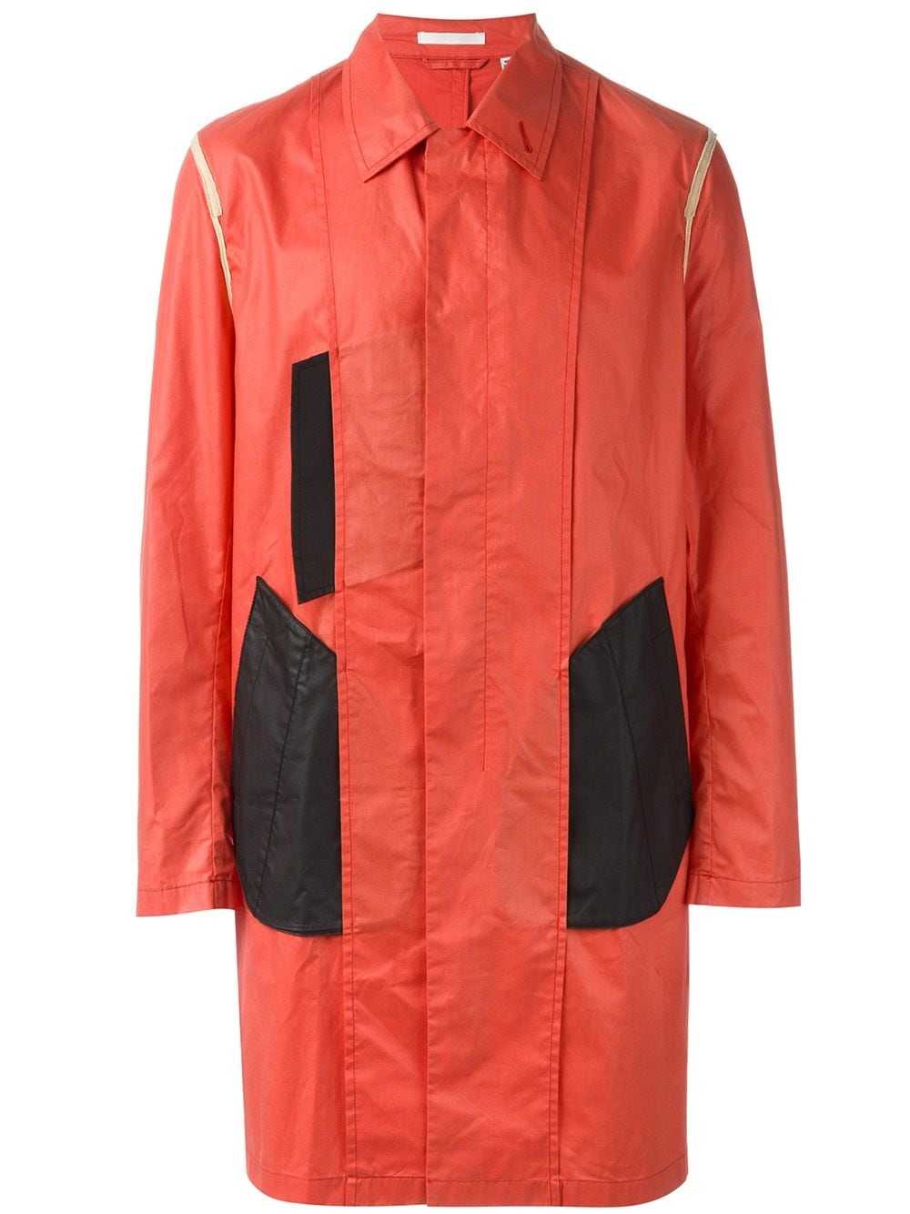 Helmut Lang Pre-Owned colour block coat - Red - image 1