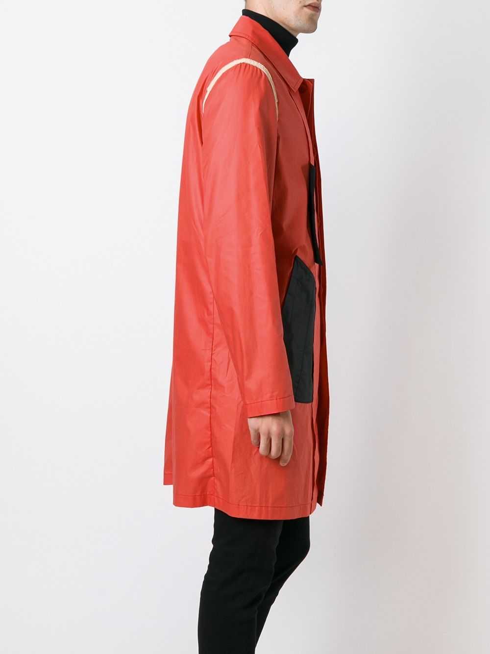 Helmut Lang Pre-Owned colour block coat - Red - image 3