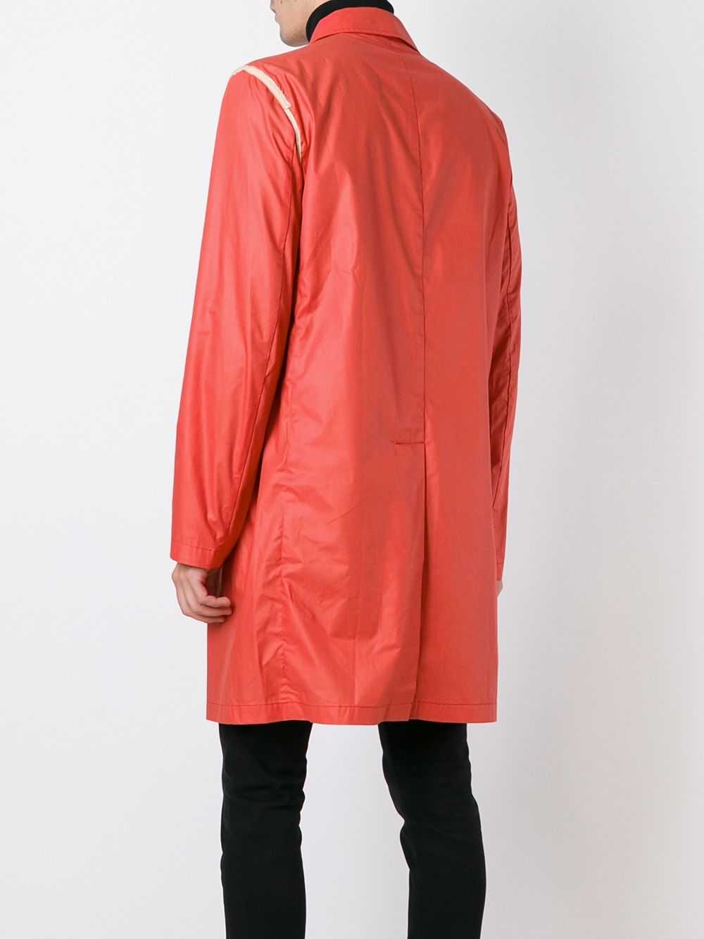 Helmut Lang Pre-Owned colour block coat - Red - image 4