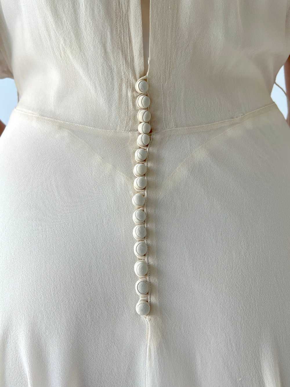 1930's Cream Silk Chiffon Gown - image 9