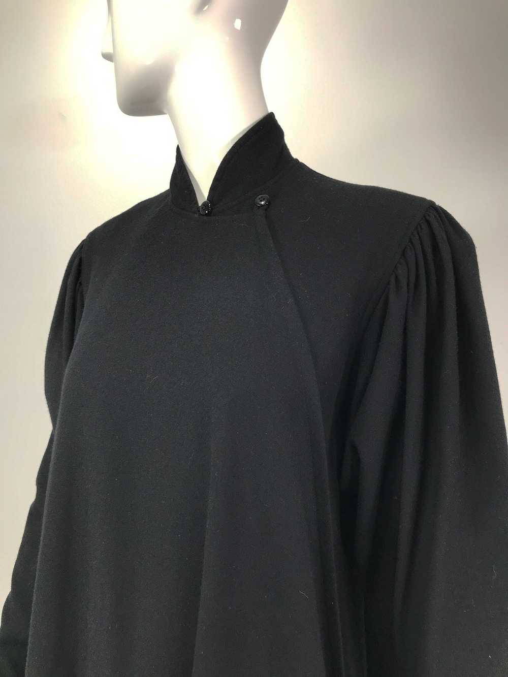 Kenzo Double Face Black Wool Cheongsam Style Coat… - image 12