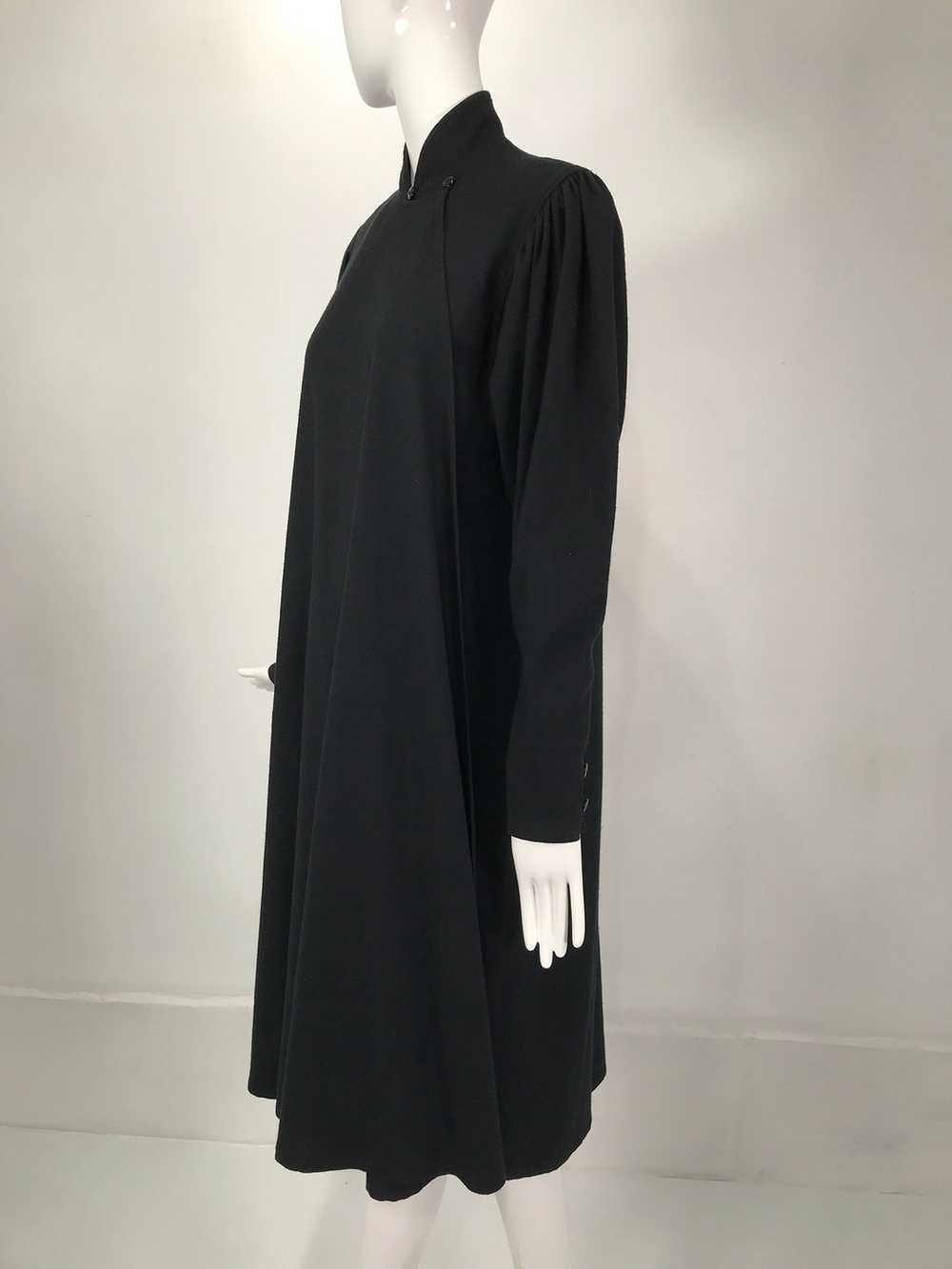 Kenzo Double Face Black Wool Cheongsam Style Coat… - image 3