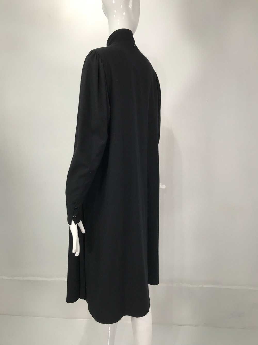 Kenzo Double Face Black Wool Cheongsam Style Coat… - image 5